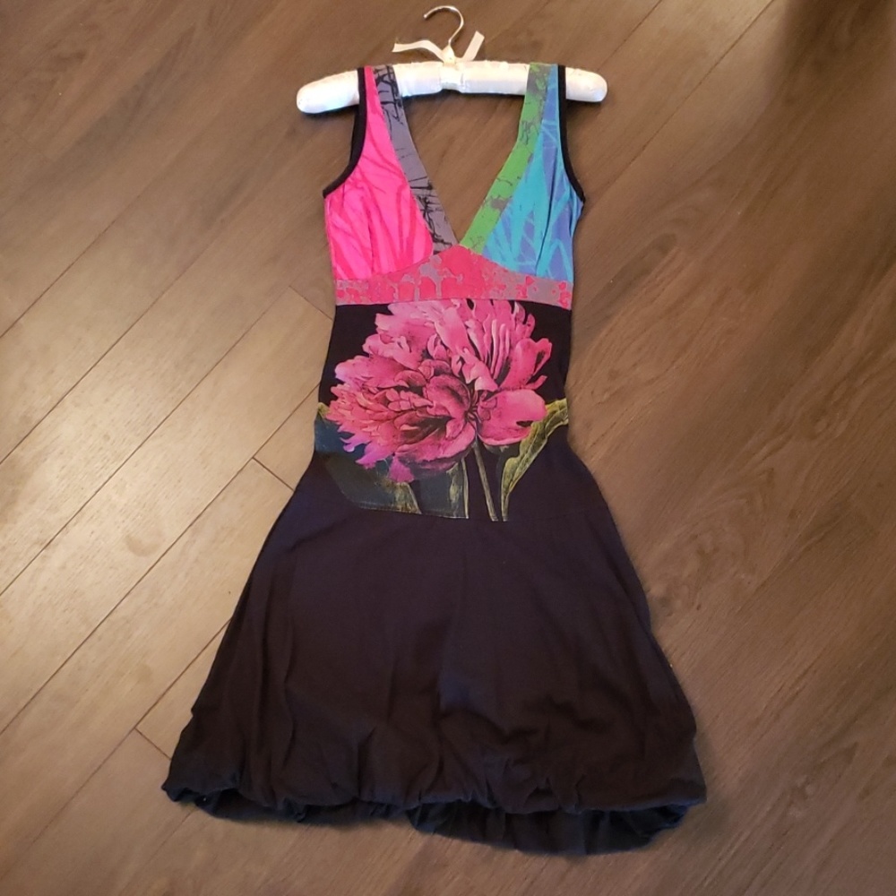 Desigual flare floral print summer/cocktail dress